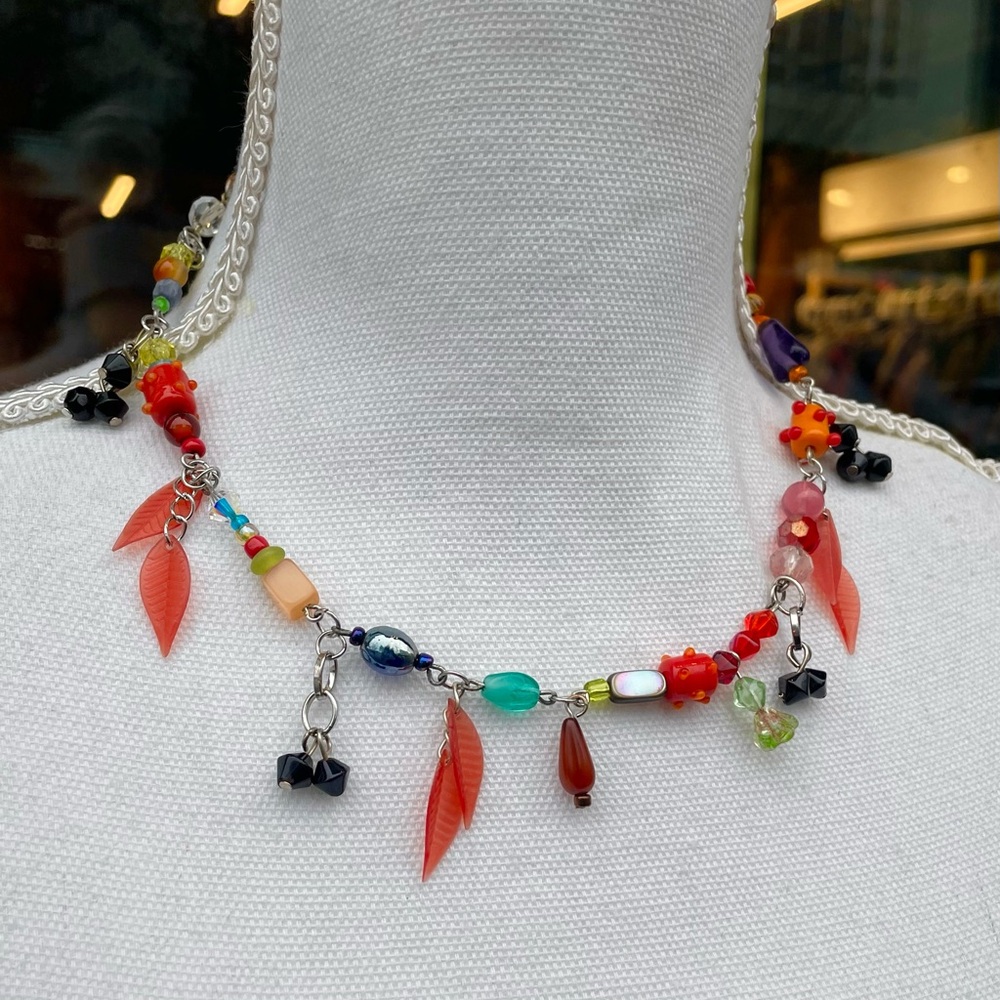 Handmade Funky Beaded Fairy Necklace